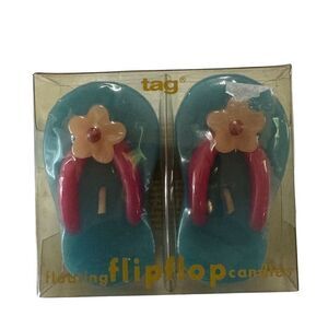 TAG Set of 2 Floating Candles Flip-flop Sandals Blue - Vintage